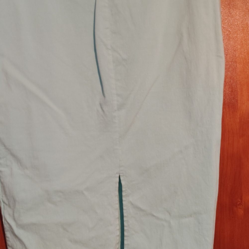 Bodycon Midi Pencil Skirt, Color Mint, Split In Back, Zipper, Stretchy